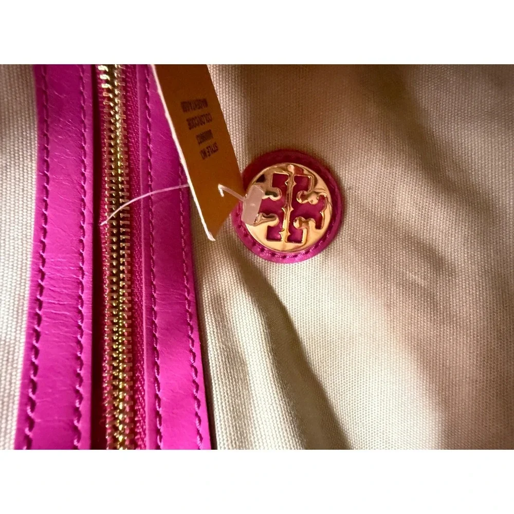 Tory Burch Dena Convertible Crossbody Messenger Leather Flap (Magenta) MSRP $365